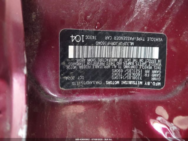 2024 MITSUBISHI MIRAGE G4 ML32FUFJ0RHF16040 Photo 8