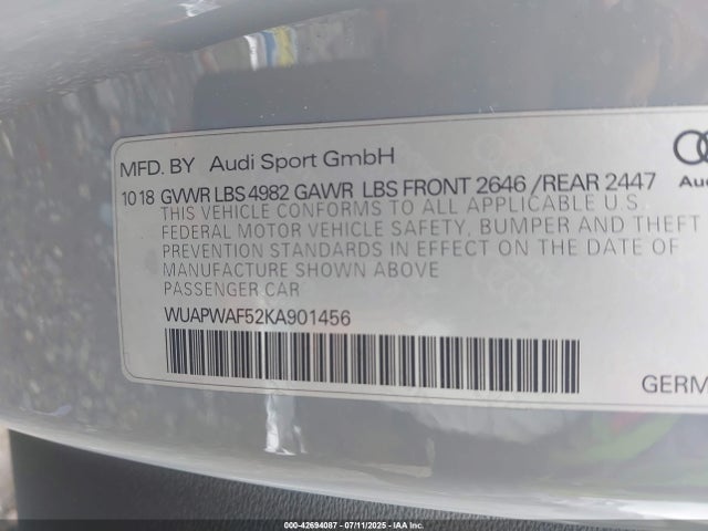 2019 AUDI RS 5 WUAPWAF52KA901456 Photo 8