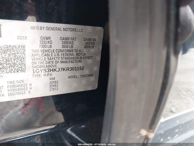 2019 CADILLAC ESCALADE ESV 1GYS3HKJ7KR301152 Photo 8