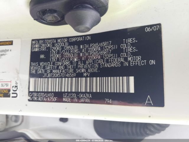 2007 LEXUS GX 470 JTJBT20X570146569 Photo 8