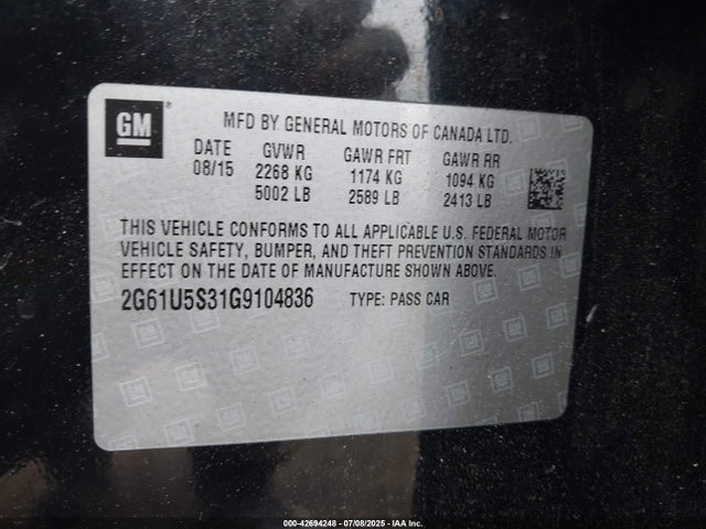 2016 CADILLAC XTS 2G61R5S3XG9104836 Photo 8
