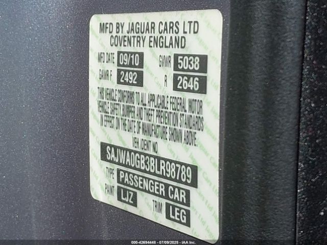 2011 JAGUAR XF SAJWA0GB3BLR98789 Photo 8