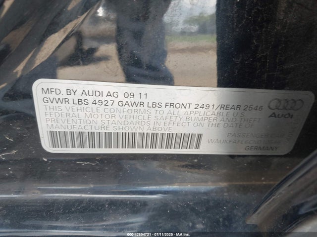 2012 AUDI A4 WAUKFAFL6CN010566 Photo 8