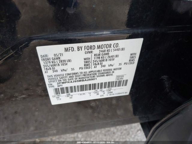 2021 FORD EDGE 2FMPK4J95MBA26901 Photo 8