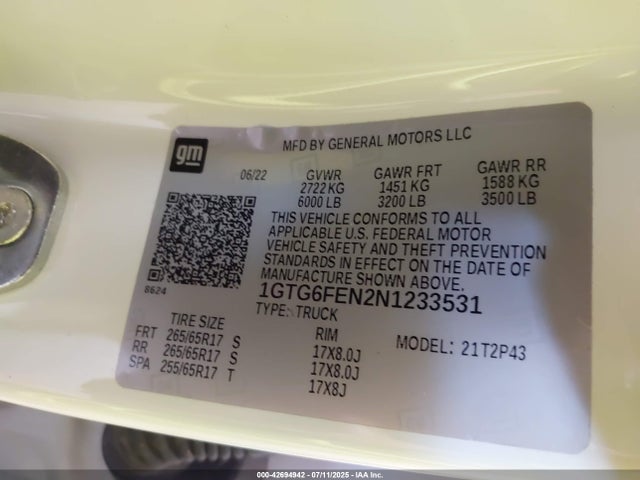 1GTG6FEN2N1233531 GMC lgz