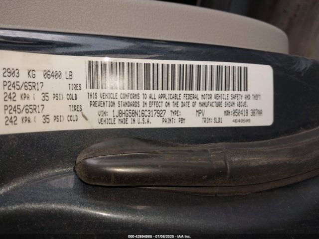 2006 JEEP COMMANDER 1J8HG58N16C317927 Photo 8