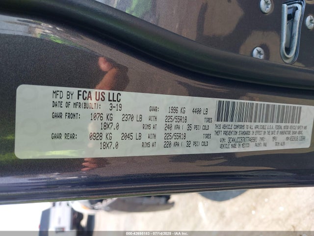 Jeep Compass 2019 3C4NJCCB7KT748901 Image 9
