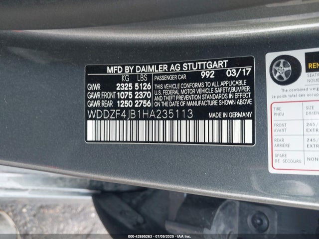 WDDZF4JB1HA235113 Mercedes-Benz m274