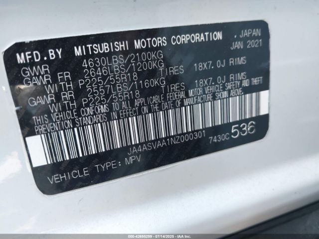 2022 MITSUBISHI ECLIPSE CROSS JA4ASVAA1NZ000301 Photo 8