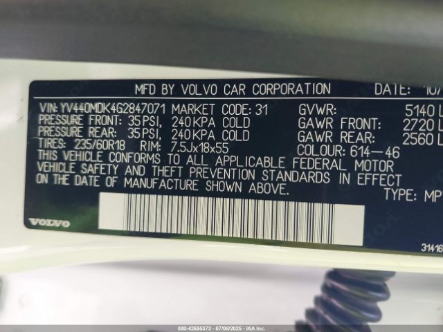 2016 VOLVO XC60 YV440MDK4G2847071 Photo 8