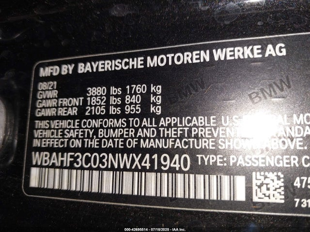 WBAHF3C03NWX41940 BMW Z4