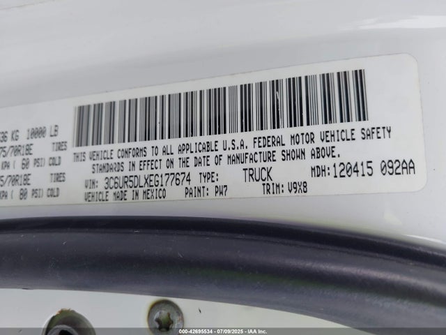 3C6UR5DLXEG177674 RAM 2500