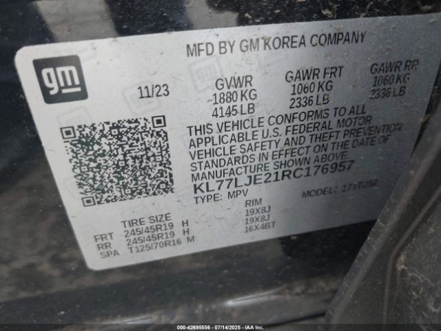 2024 CHEVROLET TRAX KL77LJE21RC176957 Photo 8