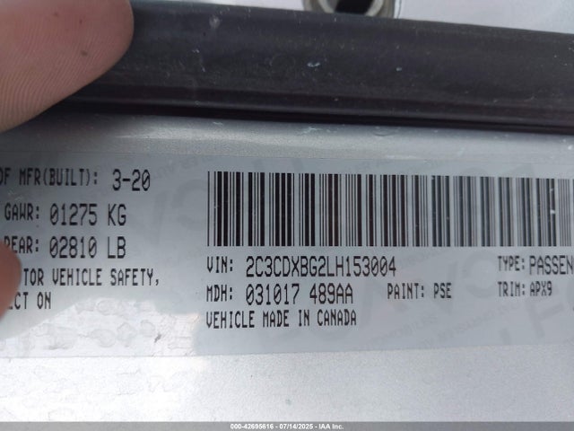 Dodge Charger 2020 2C3CDXBG2LH153004 Image 9
