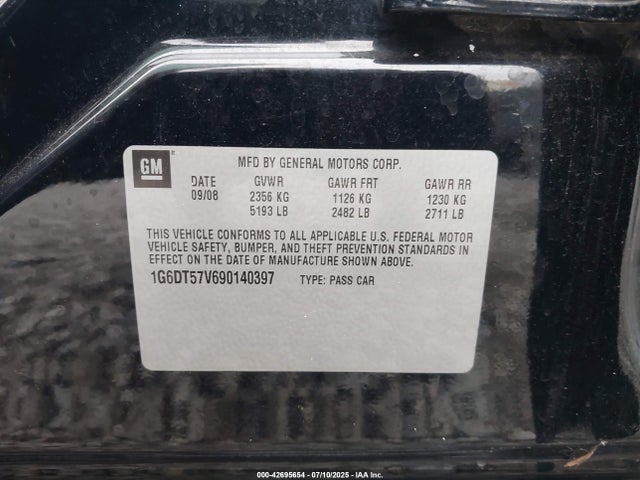2009 CADILLAC CTS 1G6DT57V690140397 Photo 8