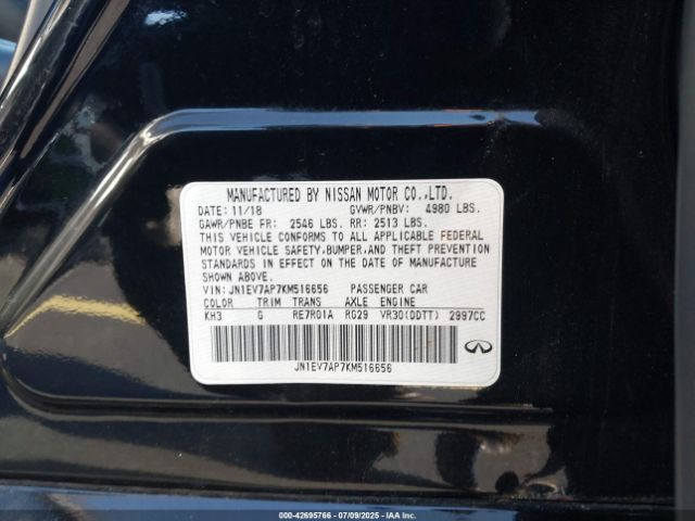 2019 INFINITI Q50 JN1EV7AP7KM516656 Photo 8