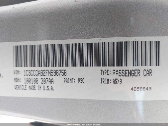 2015 CHRYSLER 200 1C3CCCAB2FN598758 Photo 8