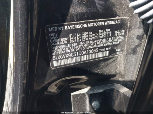 2013 BMW X3 5UXWX9C51D0A13865 Photo 8