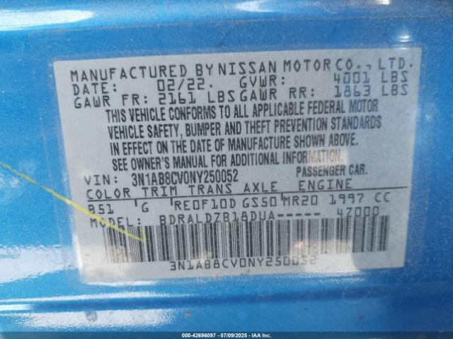 2022 NISSAN SENTRA 3N1AB8CV0NY250052 Photo 8