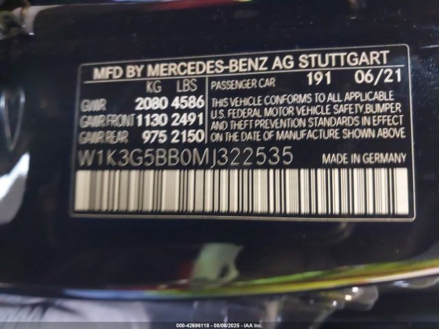 2021 MERCEDES-BENZ AMG A 35 W1K3G5BB0MJ322535 Photo 8