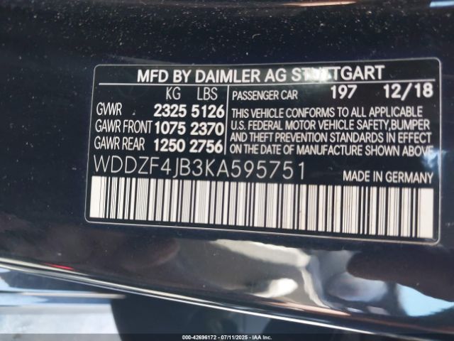 2019 MERCEDES-BENZ E 300 WDDZF4JB3KA595751 Photo 8