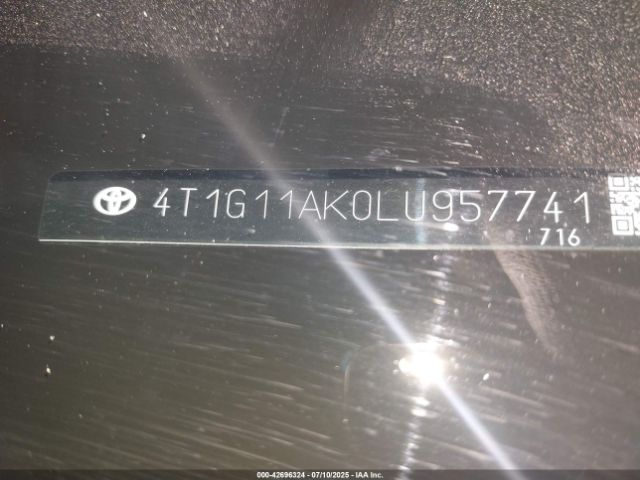 2020 TOYOTA CAMRY 4T1G11AK0LU957741 Photo 8