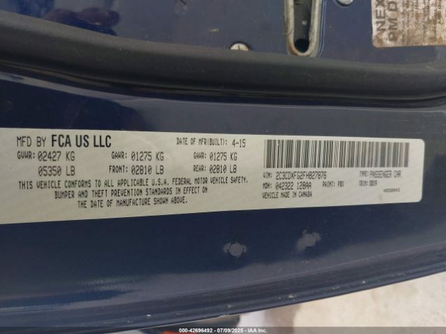 2015 DODGE CHARGER 2C3CDXFG2FH827876 Photo 8