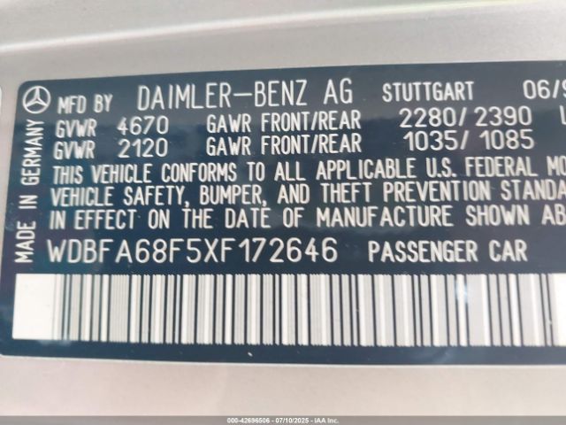 1999 MERCEDES-BENZ SL 500 WDBFA68F5XF172646 Photo 8