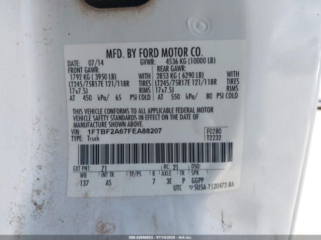 2015 FORD F-250 1FTBF2A67FEA88207 Photo 8