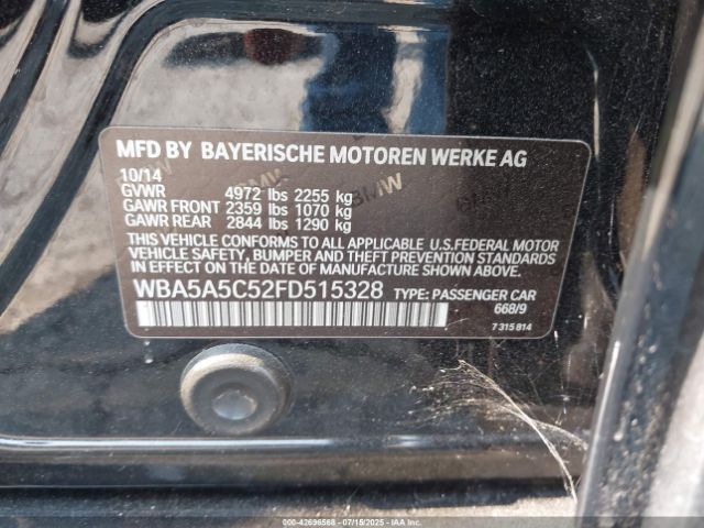 2015 BMW 528I WBA5A5C52FD515328 Photo 8