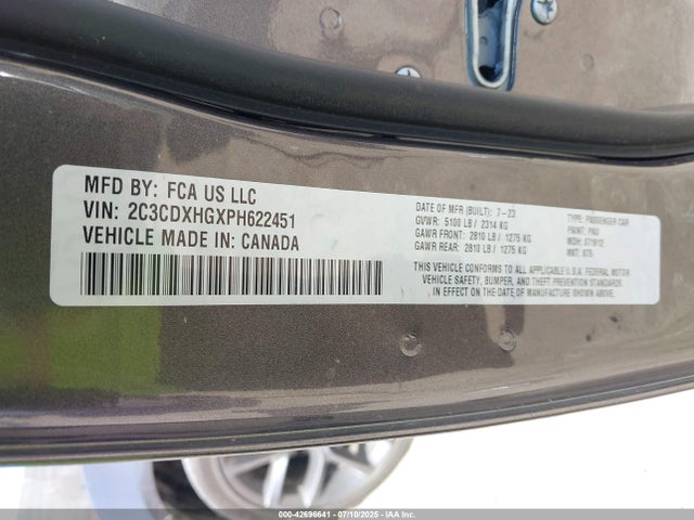2C3CDXHGXPH622451 Dodge 2023