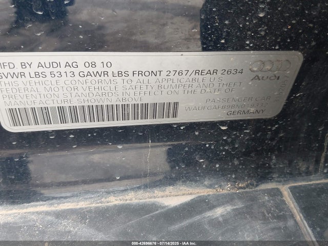 2011 AUDI A6 WAUFGAFB9BN019332 Photo 8