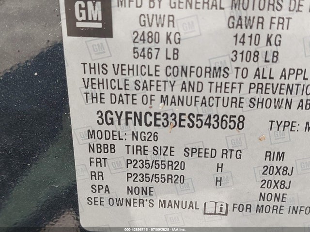 2014 CADILLAC SRX 3GYFNCE33ES543658 Photo 8