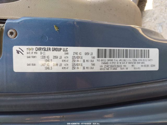 2012 CHRYSLER TOWN & COUNTRY 2C4RC1BG4CR126418 Photo 8