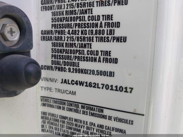 JALC4W162L7011017 Isuzu 4hk1-tc
