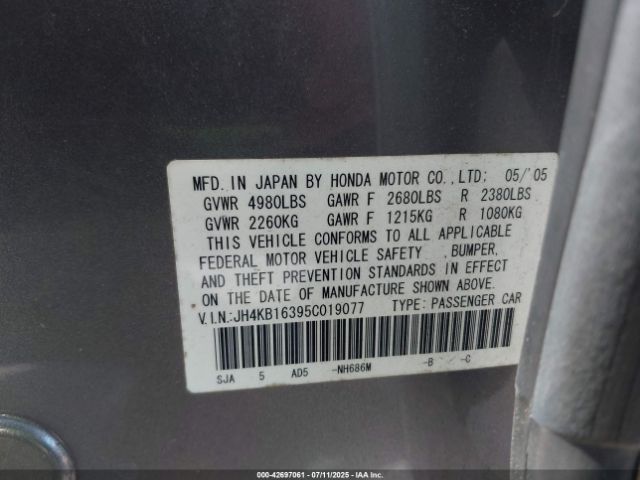 2005 ACURA RL JH4KB16395C019077 Photo 8