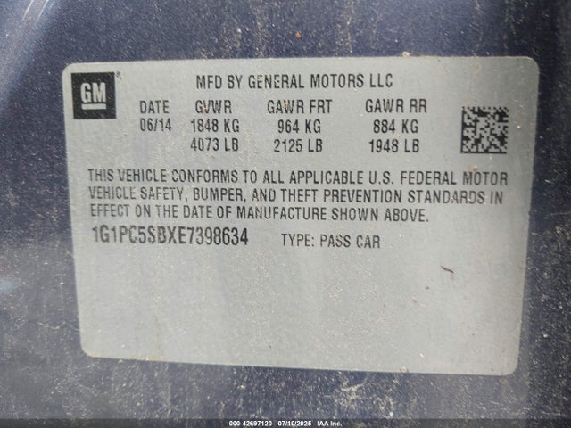 1G1PC5SBXE7398634 Chevrolet LUV