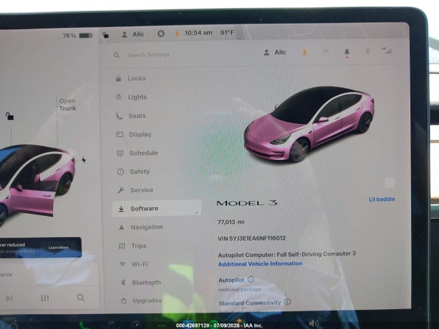 2022 TESLA MODEL 3 5YJ3E1EA6NF116012 Photo 6