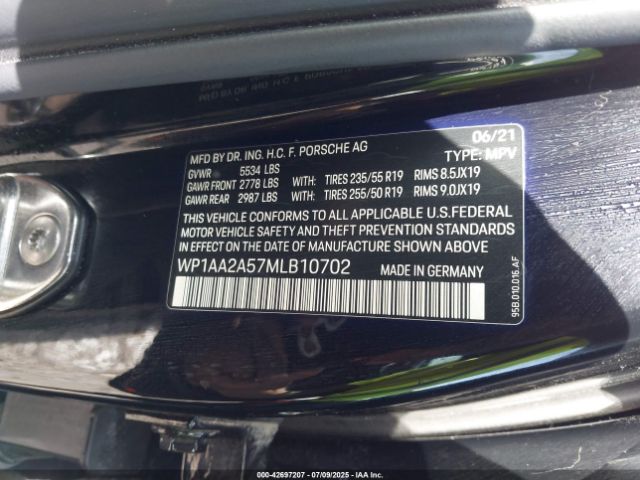 2021 PORSCHE MACAN WP1AA2A57MLB10702 Photo 8