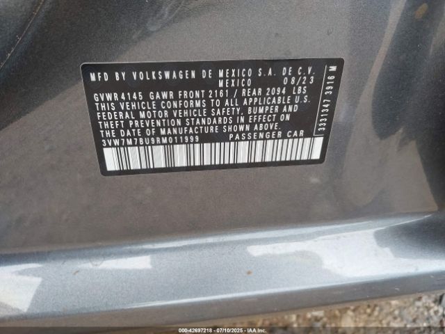 2024 VOLKSWAGEN JETTA 3VW7M7BU9RM011999 Photo 8