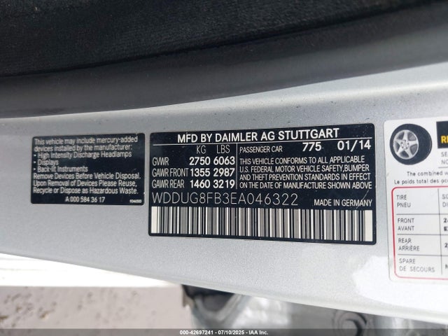 WDDUG8FB3EA046322 Mercedes-Benz 2014