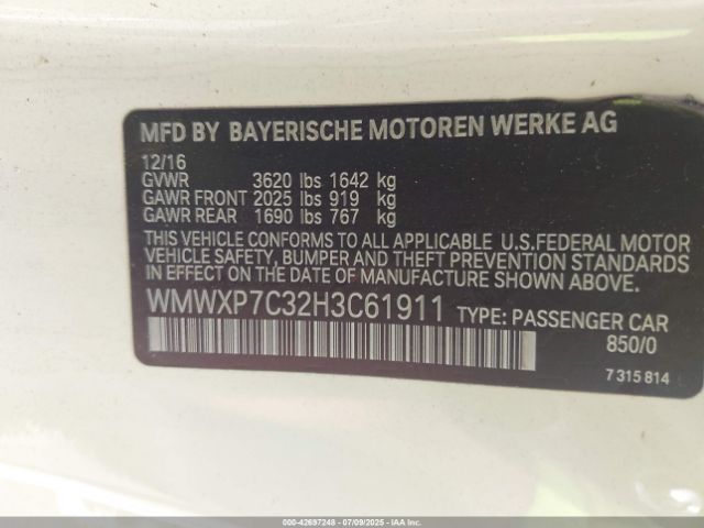 2017 MINI HARDTOP WMWXP7C32H3C61911 Photo 8