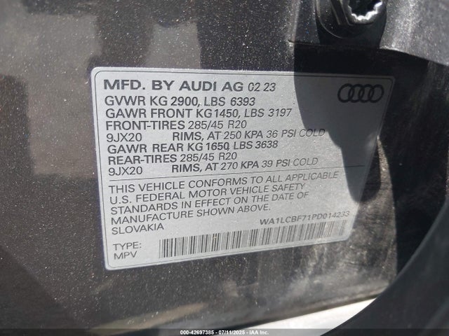 2023 AUDI Q7 WA1LCBF71PD014233 Photo 8
