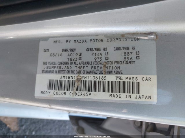 JM1BN1V72H1106185 Mazda pe