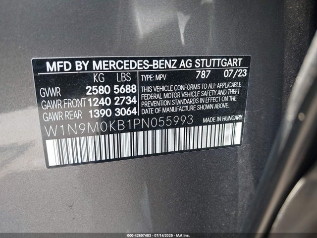 W1N9M0KB1PN055993 Mercedes-Benz 2023