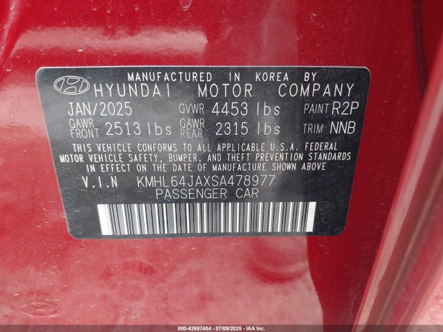 KMHL64JAXSA478977 Hyundai gdi theta iii