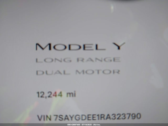 2024 TESLA MODEL Y 7SAYGDEE1RA323790 Photo 6