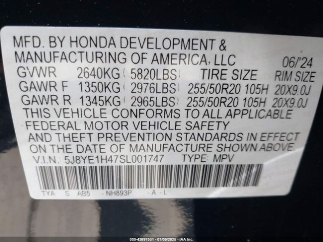 2025 ACURA MDX 5J8YE1H47SL001747 Photo 8