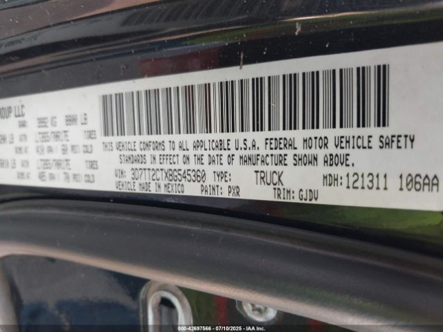 2011 RAM RAM 2500 3D7TT2CTXBG545360 Photo 8