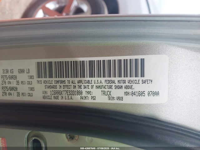 RAM 1500 2014 1C6RR6KT7ES331880 Image 9